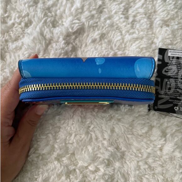 Loungefly Disney Pinocchio Underwater Small Zip Blue Wallet NEW Cards Cash - Picture 7 of 9